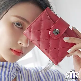 2R 綿霜羊皮 Kerry 菱格風琴卡片短夾 經典黑 歷史價格詳細信息