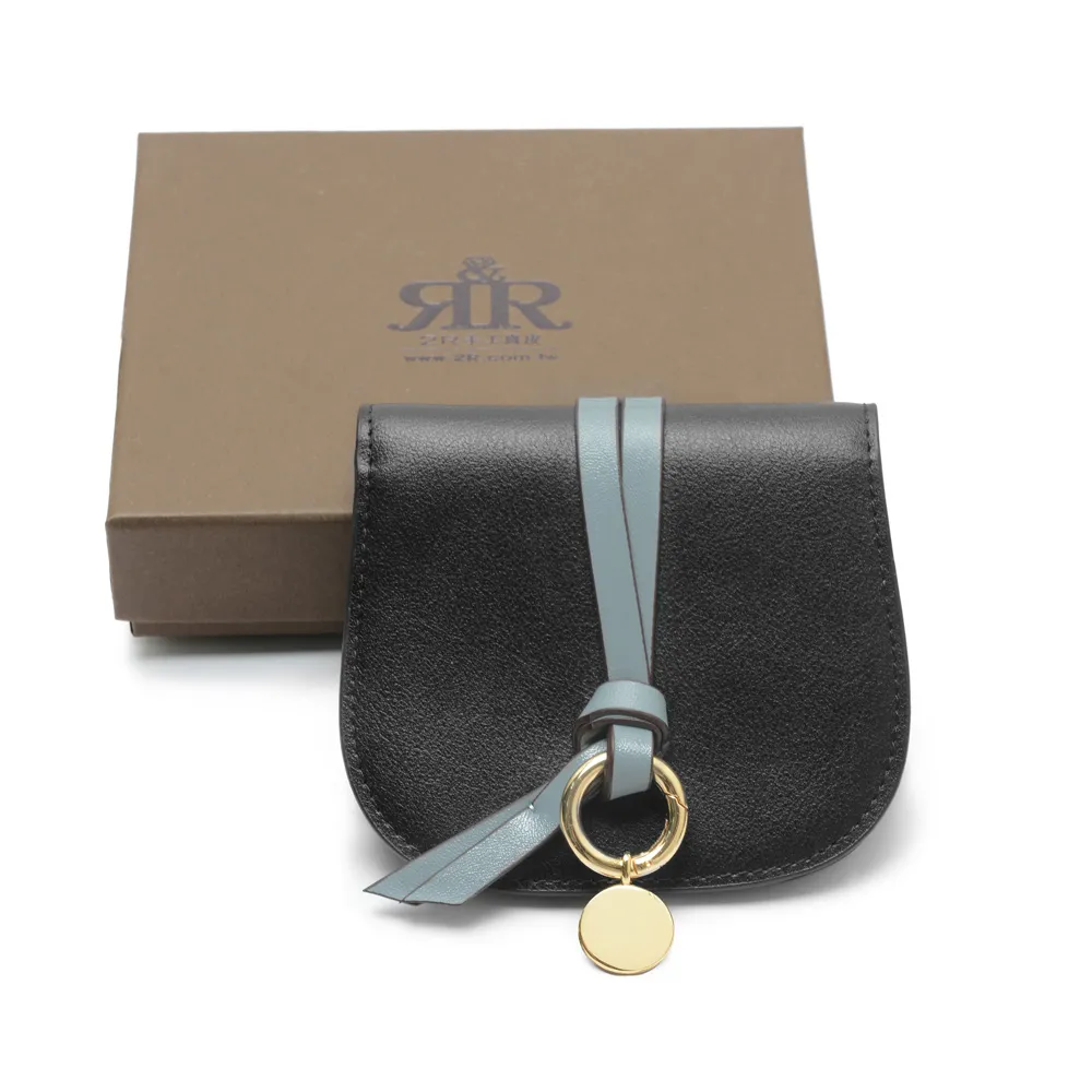 2R 輕軟牛皮Funk拉鍊飾帶短夾 天空藍 歷史價格詳細信息