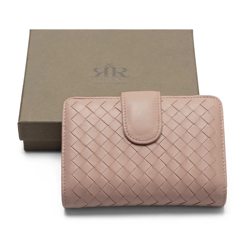 2R 葛瑞絲Grace梭織羊皮三折壓釦中夾 寶石藍 歷史價格詳細信息