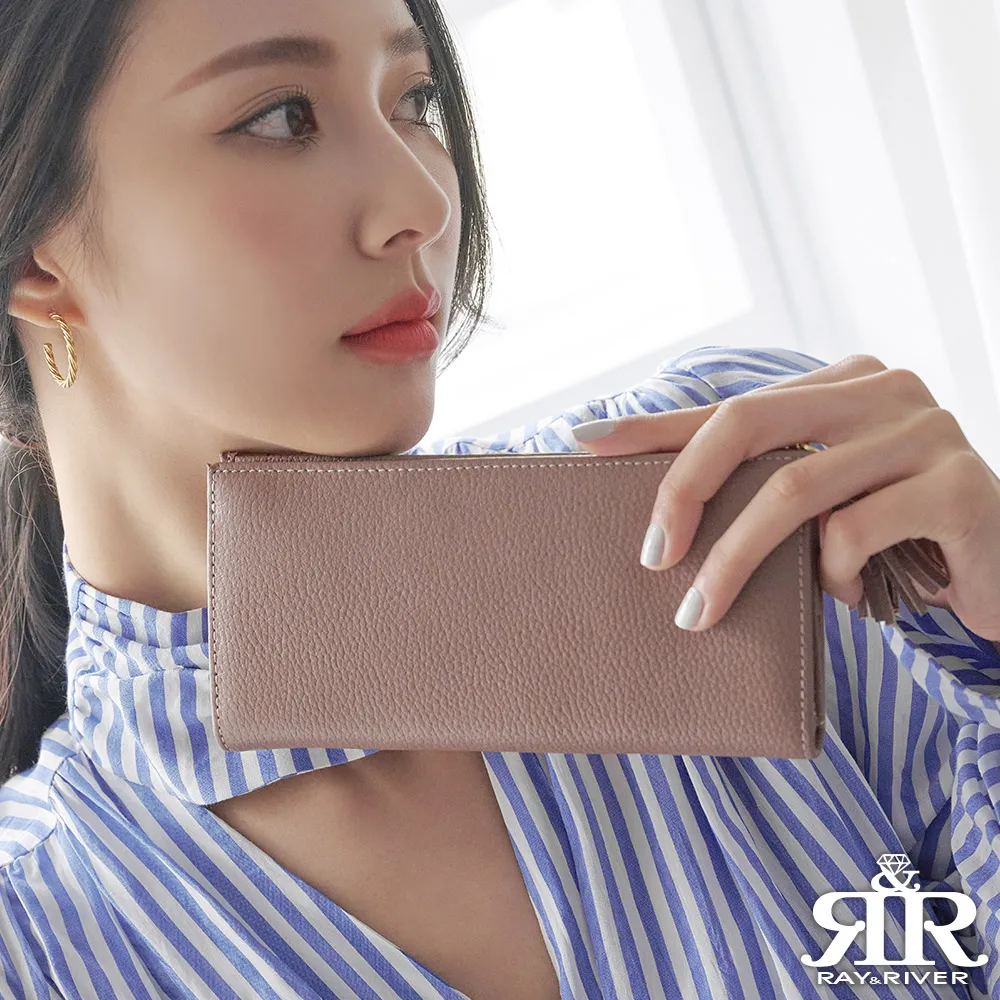 2R Otery頭層牛皮流蘇對折長夾 名媛粉 歷史價格詳細信息