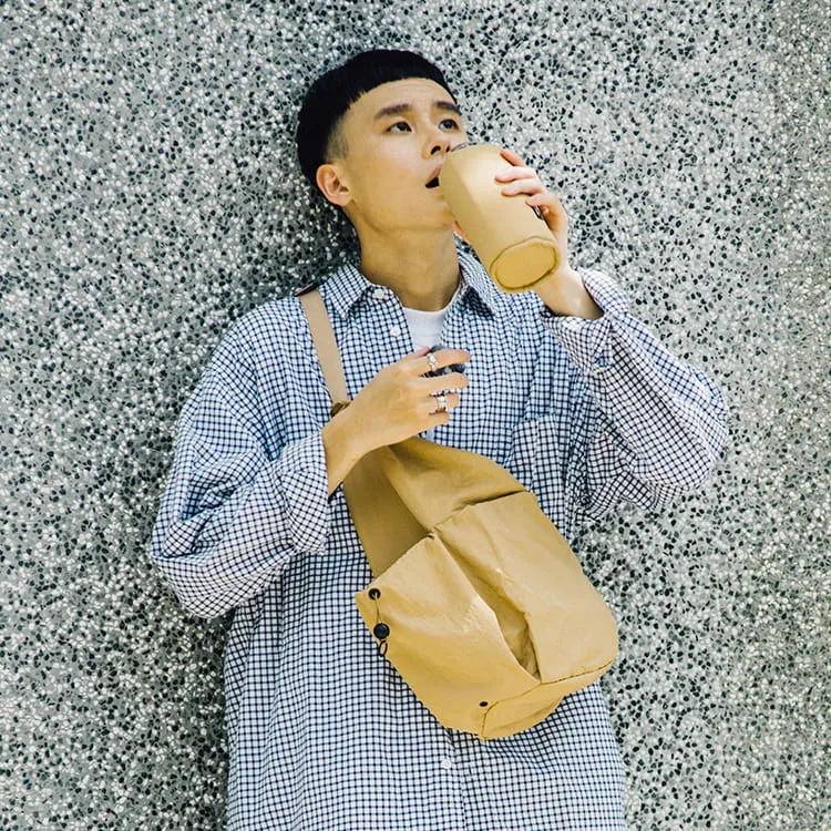 Helloluliu 環保系列REESE兩用斜背包 黑/胡桃/橘 歷史價格詳細信息