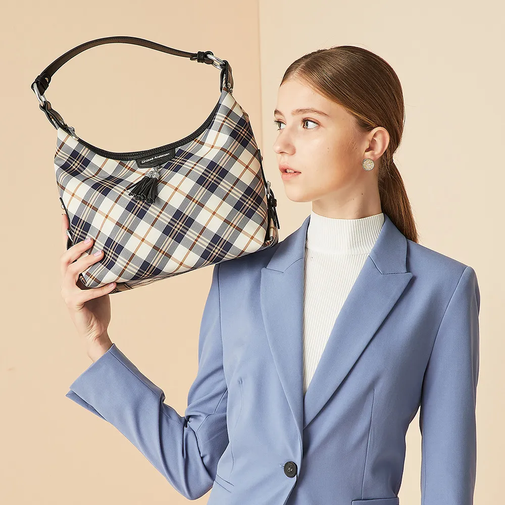 【金安德森】TASSEL 經典格紋後背包-藍色 歷史價格詳細信息