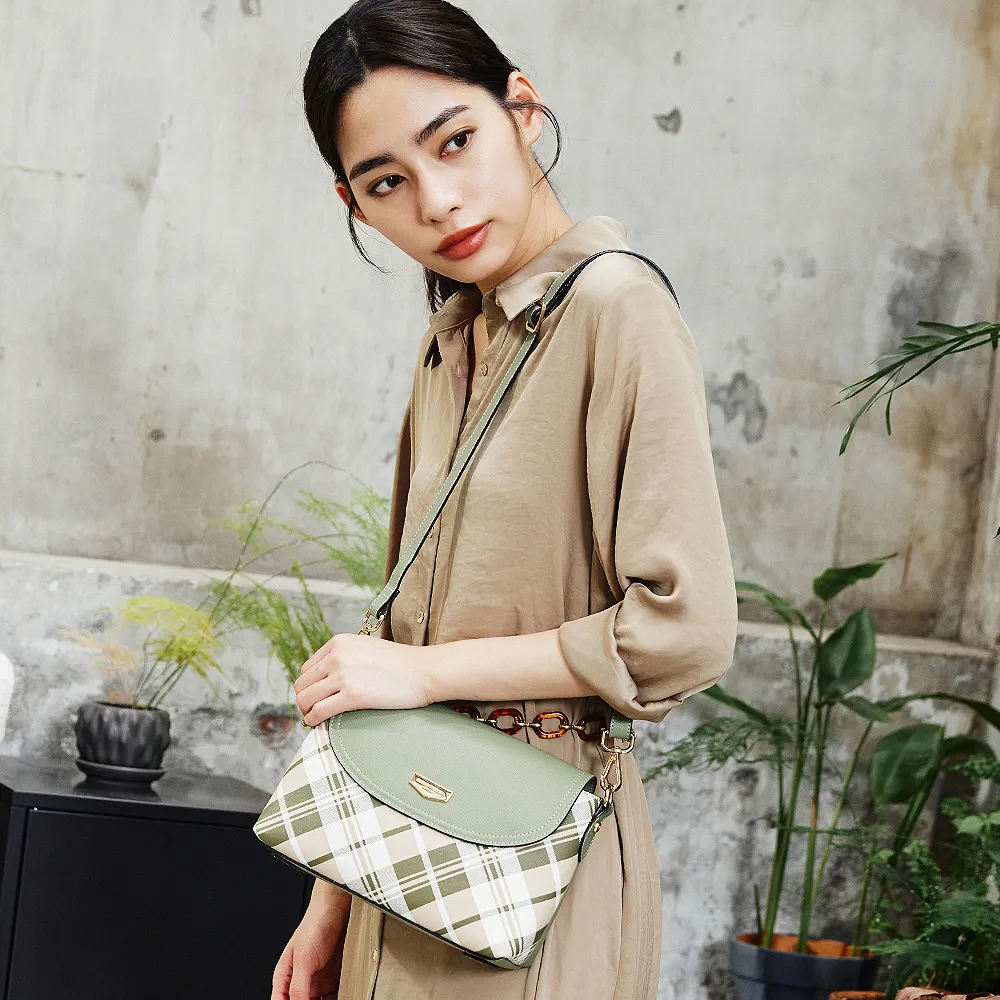 【金安德森】Sylvia  經典格紋小托特包-羅勒綠 歷史價格詳細信息
