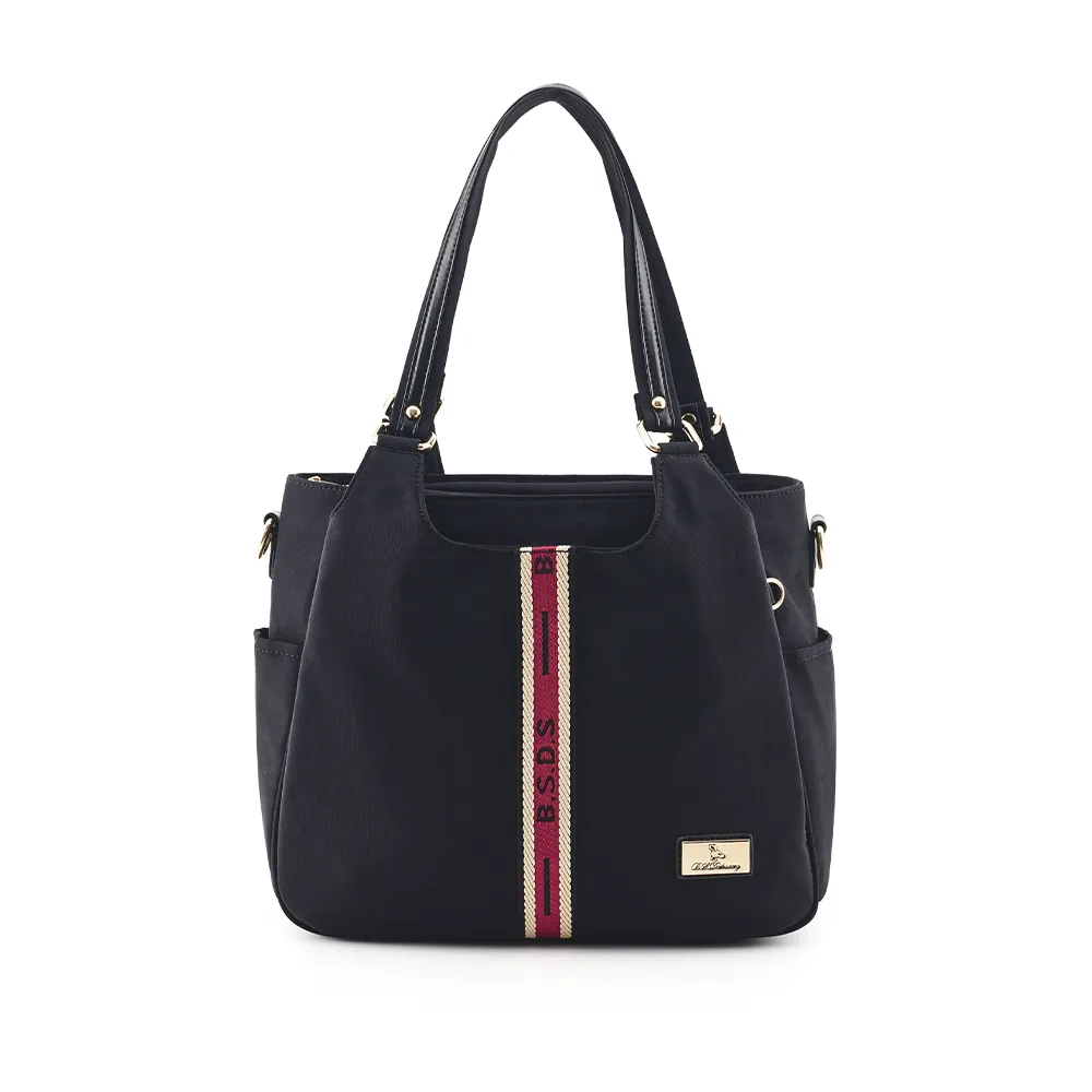 B.S.D.S冰山袋鼠 - 非常莓好 - 織帶拼接手提兩用包 - 共兩色【7012】 歷史價格詳細信息