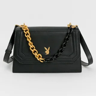 PLAYBOY - 翻蓋斜背包 Focus系列 - 酒紅色 歷史價格詳細信息