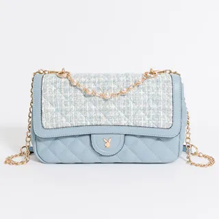 【PLAYBOY】翻蓋斜背包  純色chic系列(黑色) 歷史價格詳細信息