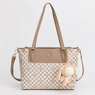 【PLAYBOY】托特包附長背帶  Micky and Bunny系列(黑色) 歷史價格詳細信息