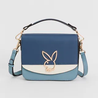 【PLAYBOY】翻蓋斜背包  純色chic系列(黑色) 歷史價格詳細信息