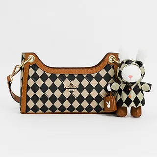 PLAYBOY - 肩背包 菱格系列 - 桃色 歷史價格詳細信息