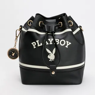 【PLAYBOY】水桶包附長背帶  Micky and Bunny系列(黑色) 歷史價格詳細信息