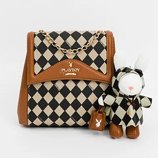 【PLAYBOY】後背包可肩背  Lovable系列(卡其色) 歷史價格詳細信息
