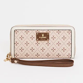 PLAYBOY - 薄長夾 Oat milk 燕麥奶兔兔系列 - 卡其色 歷史價格詳細信息