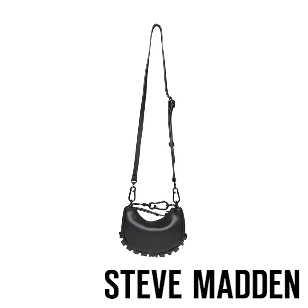 【STEVE MADDEN】BRISKY-C 壓紋手提斜背月亮包(黑色) 歷史價格詳細信息