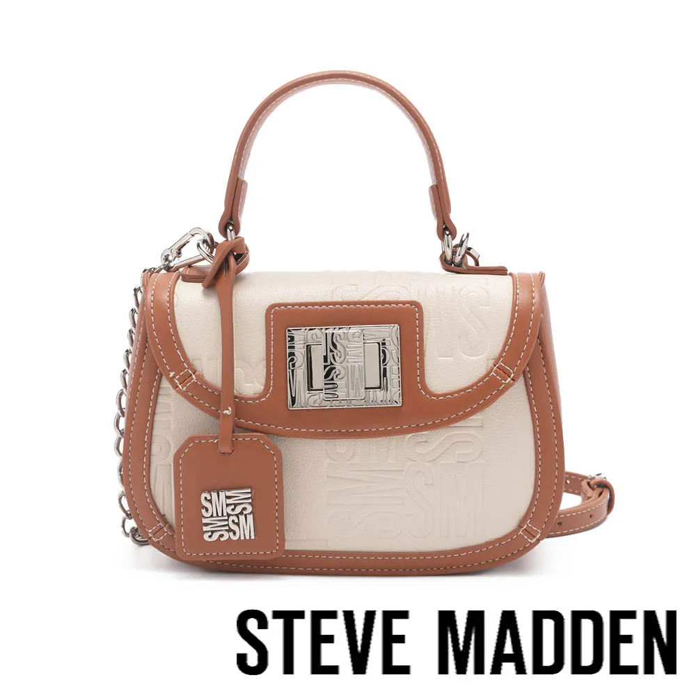 【STEVE MADDEN】BEMELN-E 皮革壓紋翻蓋手提/斜背包(棕色) 歷史價格詳細信息