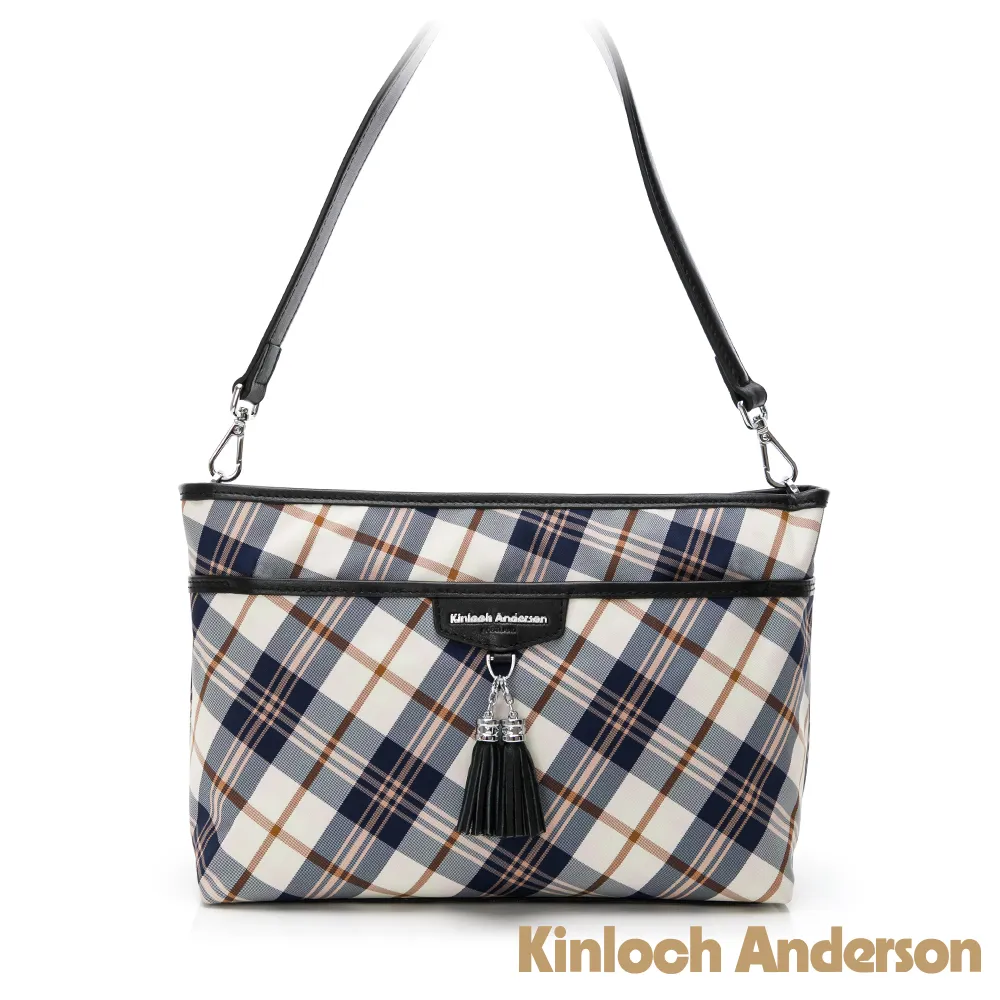 【金安德森】TASSEL 經典格紋2way側背/手提包(黑色) 歷史價格詳細信息