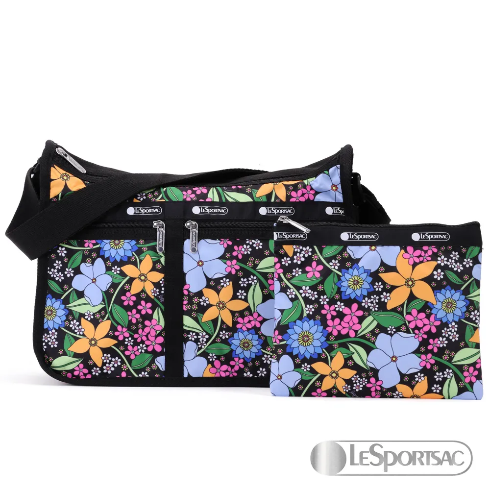 LeSportsac - Standard 雙口袋A4大書包-附化妝包 (極簡黑) 7507PB R086 歷史價格詳細信息