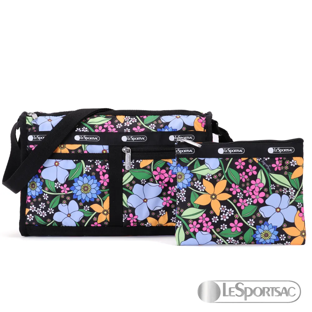 LeSportsac - Standard 雙口袋A4大書包-附化妝包 (極簡黑) 7507PB R086 歷史價格詳細信息