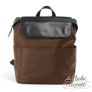 La Poche Secrete後背包 輕盈時尚真皮尼龍2WAY後背包-百搭黑 歷史價格詳細信息