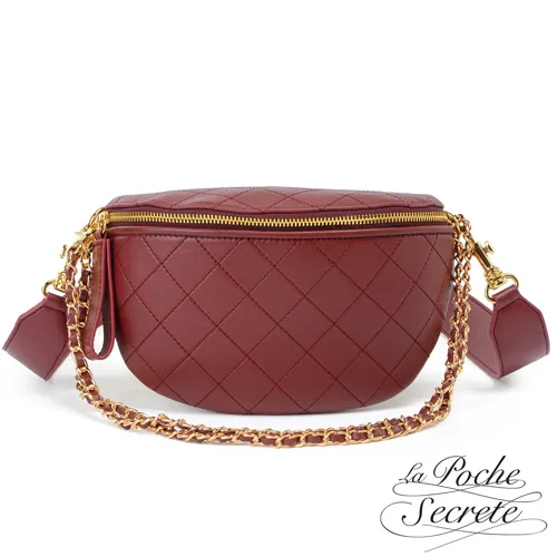 La Poche Secrete側背包 簡約真皮雙拉鍊織帶2WAY側斜背相機包-楓紅橘 歷史價格詳細信息