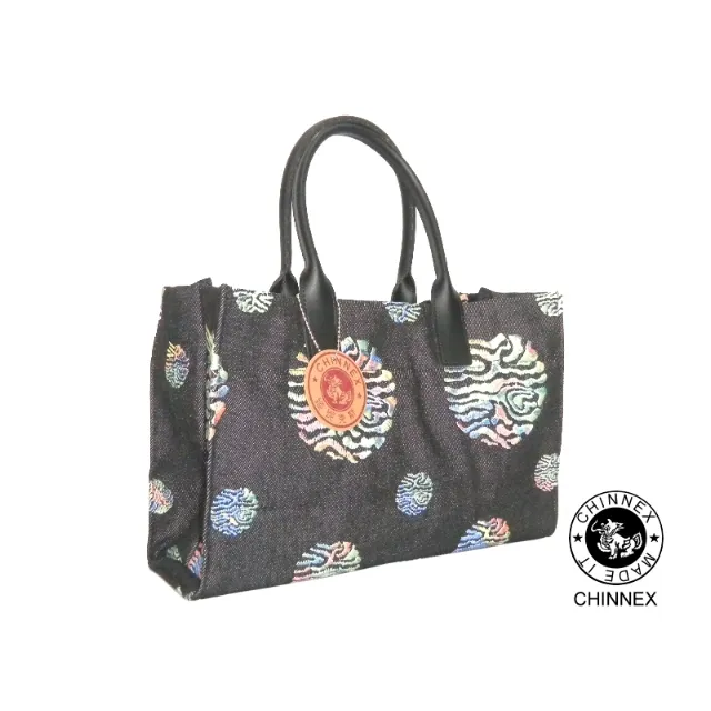 【CHINNEX】流行款式 ◎ 丹寧布 + 刺繡 ◎ 方包 ◎ 宴會、逛街出遊都適用~~【動物小腳丫】 歷史價格詳細信息