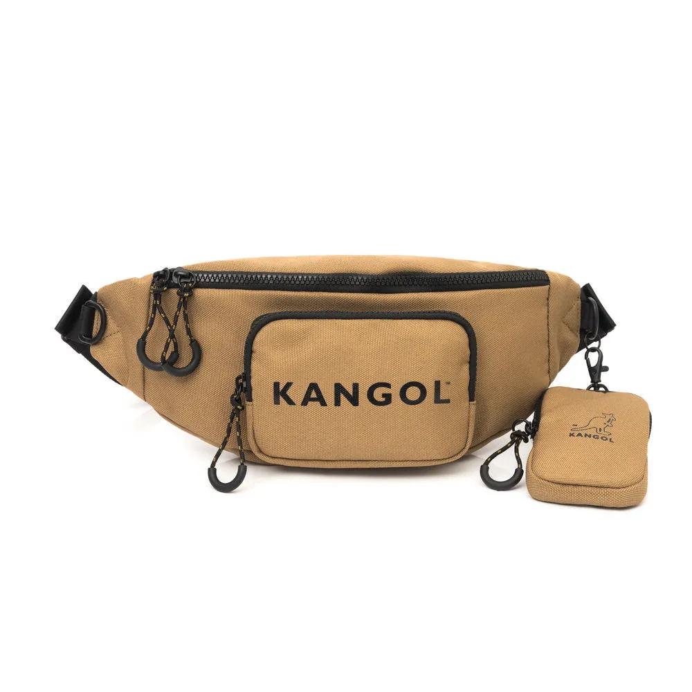 KANGOL 腰包大容量腰背斜側背主袋+外袋共三層進口防水尼龍布材質 歷史價格詳細信息