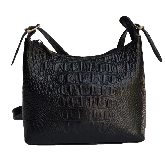 Sika義大利時尚牛皮壓荔枝紋斜背包L6073-03質感黑 歷史價格詳細信息