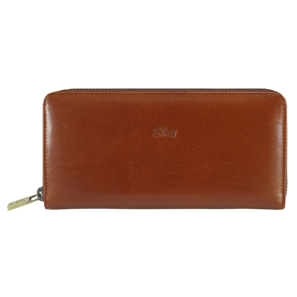 Sika義大利時尚真皮拉鍊壓扣長夾A8251-04魅惑紅 歷史價格詳細信息
