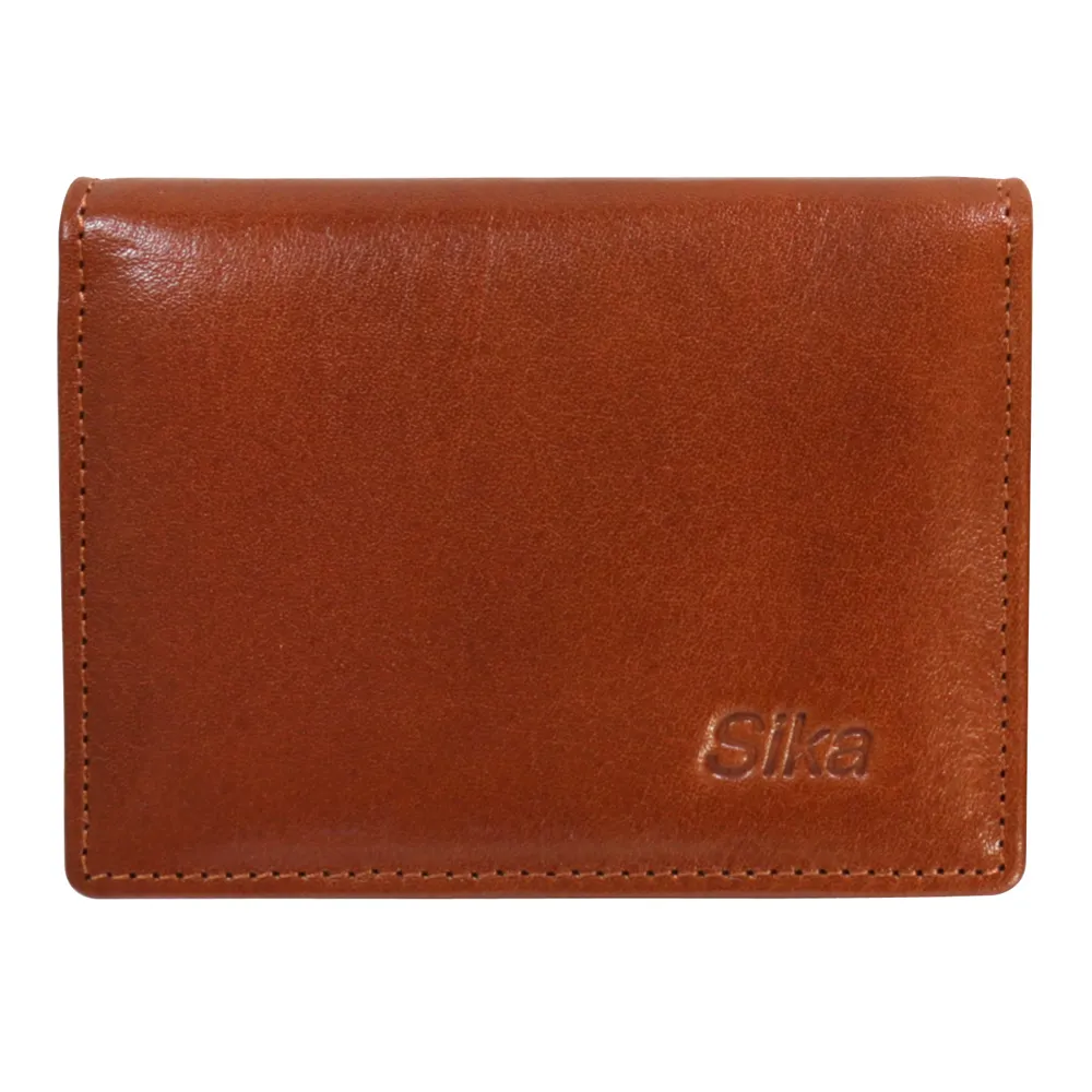 SIKA義大利素面牛皮名片收納匣A8212-01原味褐 歷史價格詳細信息