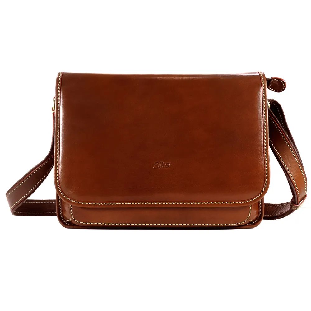 Sika義大利時尚復古英倫悠閒書包M6077-01原味褐 歷史價格詳細信息