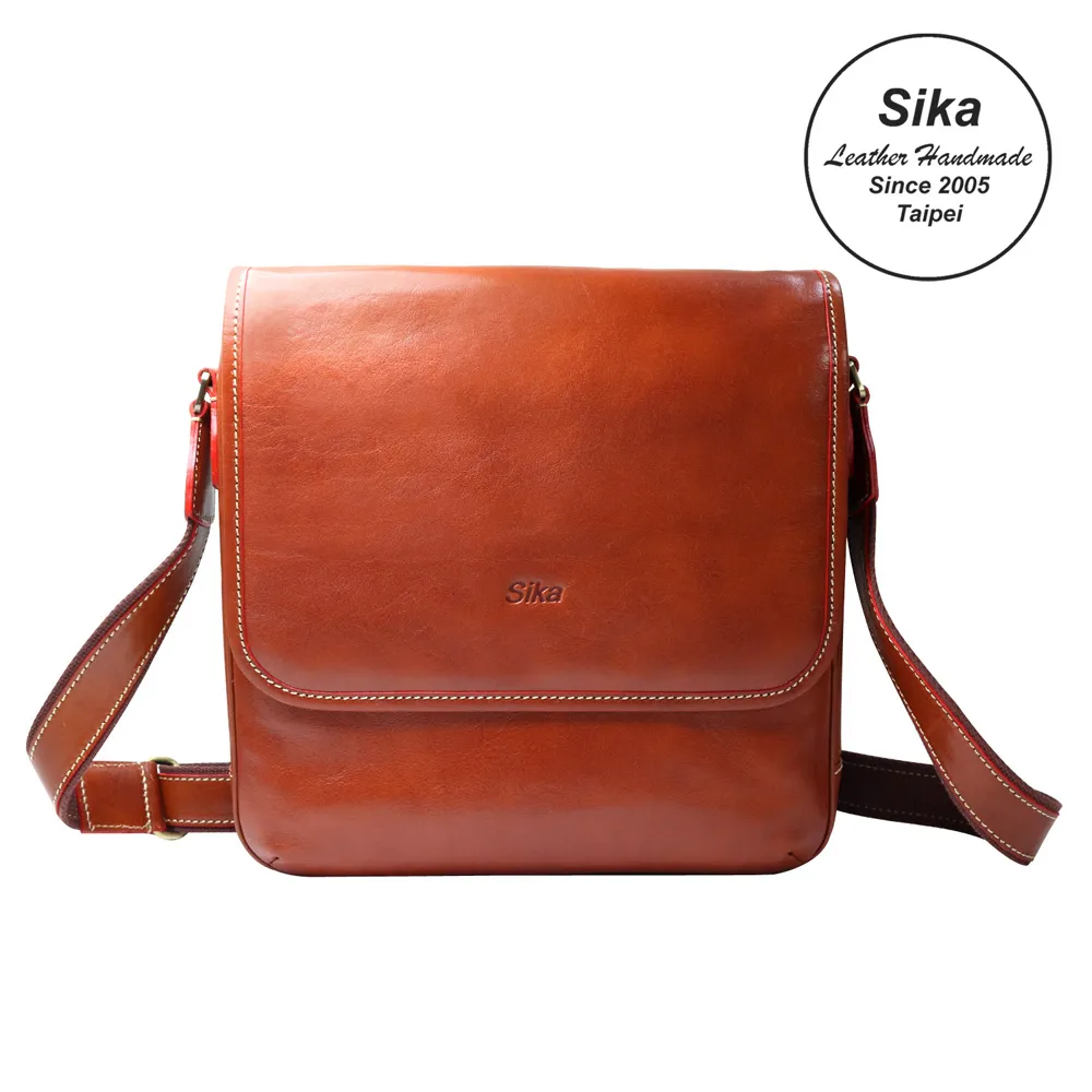 SIKA義大利牛皮風潮肩背包M6064A-01原味褐 歷史價格詳細信息