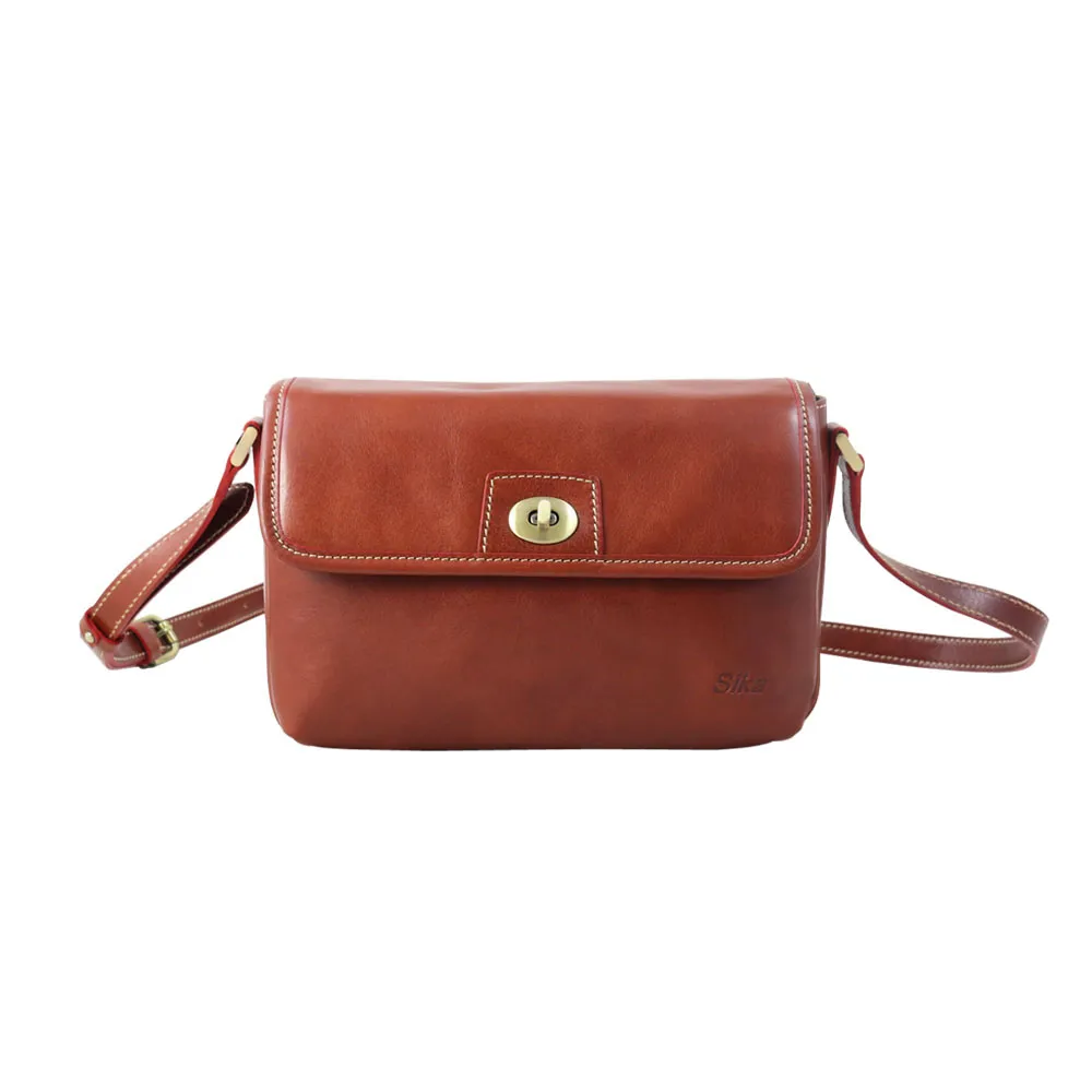 SIKA義大利牛皮風潮肩背包M6064A-01原味褐 歷史價格詳細信息