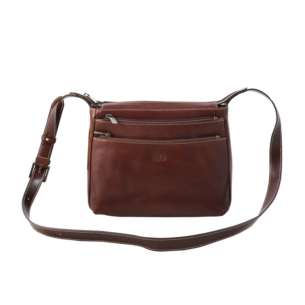 咖啡色斜背包內三層有下拉鍊可加大cm(櫃床黃opp布袋）9成新 歷史價格詳細信息