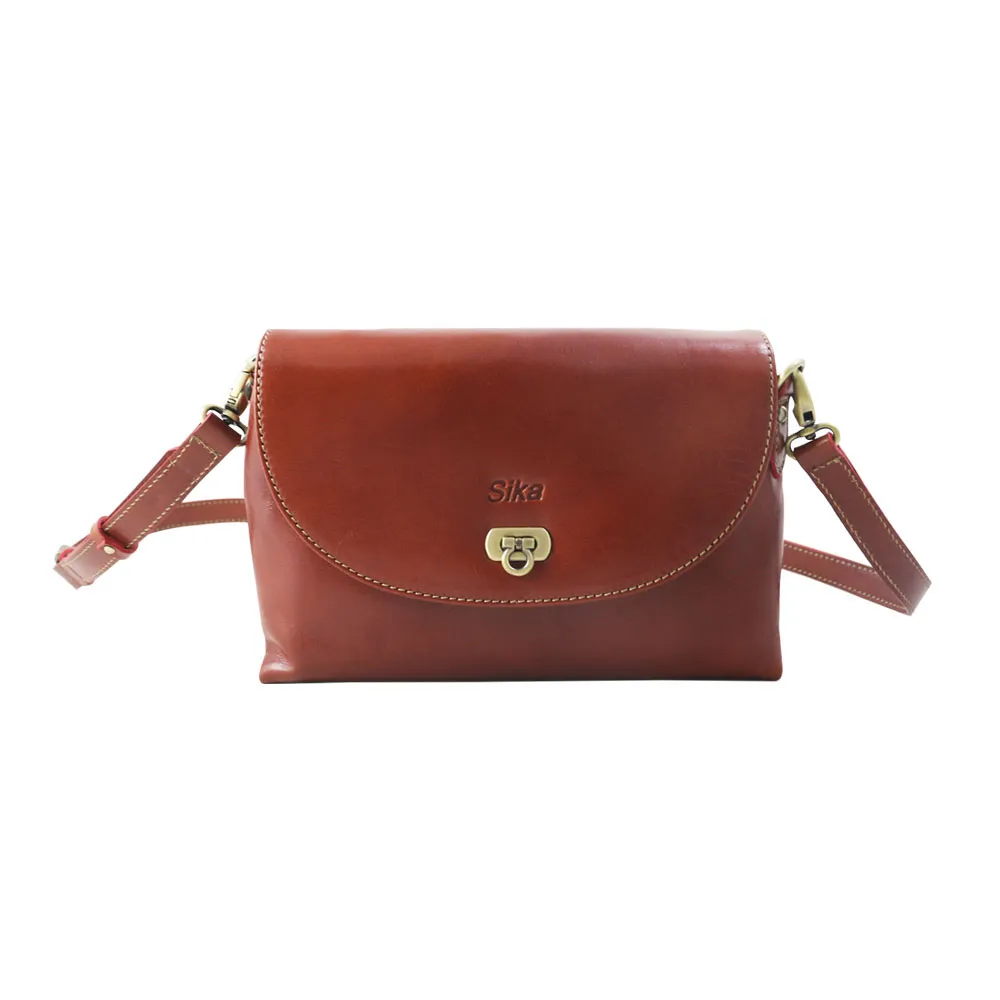 Sika牛皮荔枝壓紋休閒包L6188-03質感黑 歷史價格詳細信息