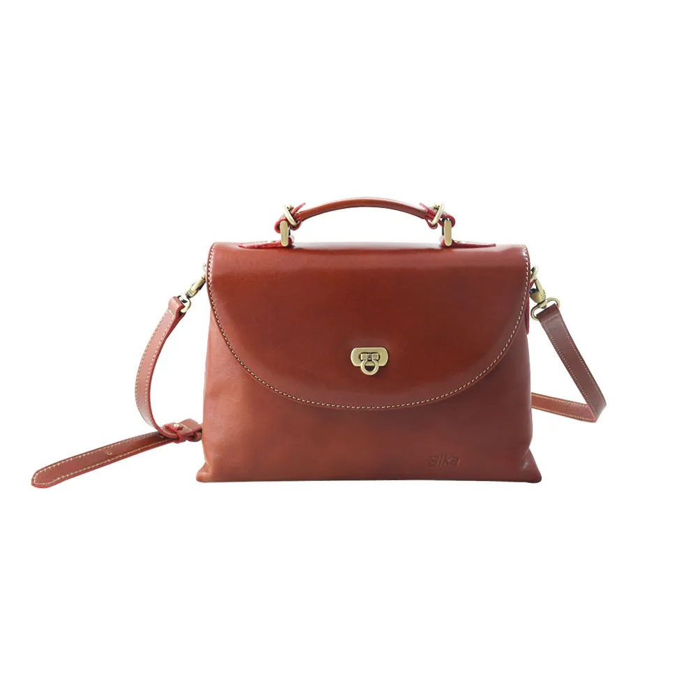 Sika牛皮荔枝壓紋休閒包L6188-03質感黑 歷史價格詳細信息