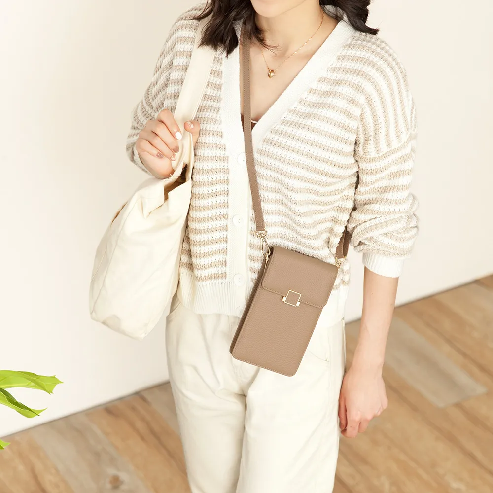 CHENSON真皮13卡超薄2.0典雅長夾皮夾手機包 豆沙紫(W28110-U) 歷史價格詳細信息