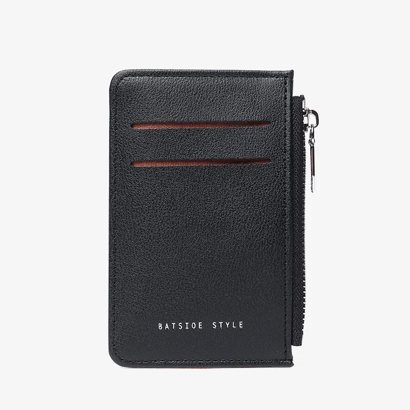 【L.Elegant】簡約輕薄 學生卡夾 鑰匙圈拉鏈零錢包B606_黑色 歷史價格詳細信息