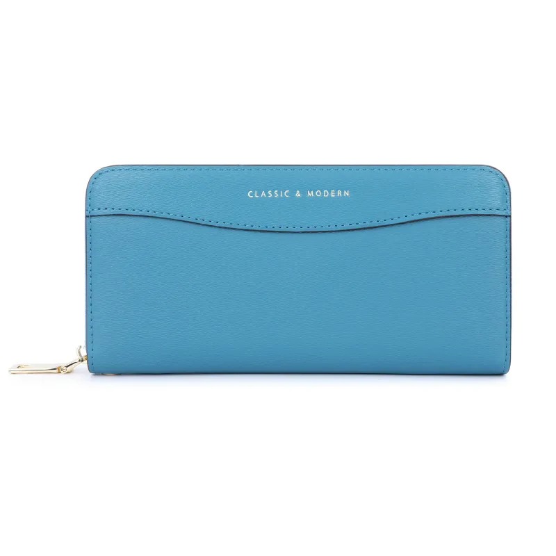 (共5色)【L.Elegant】日系可愛貓咪 鑲珍珠心型墜飾 短夾 零錢包B884_藍色 歷史價格詳細信息