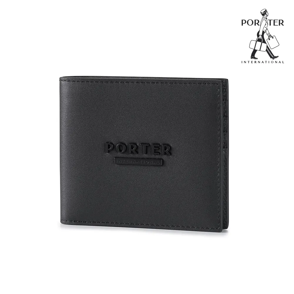 【PORTER INTERNATIONAL】斯文品味STRIKE真皮雙折零錢短夾(黑) 歷史價格詳細信息