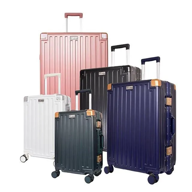 25吋行李箱防盜鋁框防撞角360度旋轉飛機輪PC+ABS霧面防刮磨砂 歷史價格詳細信息