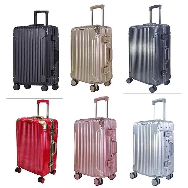 20吋旅行箱防盜鋁框拜耳PC+ABS材質雙海關鎖硬殼箱360度旋轉耐摔撞 歷史價格詳細信息