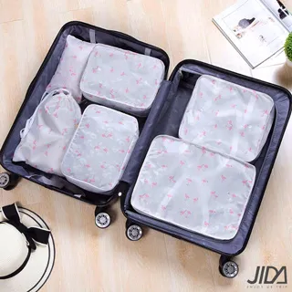 韓版 火烈鳥旅行用收納包化妝包旅遊洗漱包 便攜式 進口防水面料 藏青花朵 歷史價格詳細信息