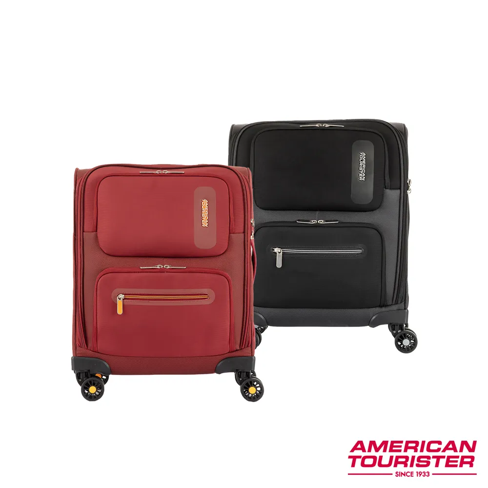 AMERICAN TOURISTER美國旅行者 18吋 BASS 前開式商務抗菌布面軟殼登機箱/行動辦公室/行李箱(黑) 歷史價格詳細信息