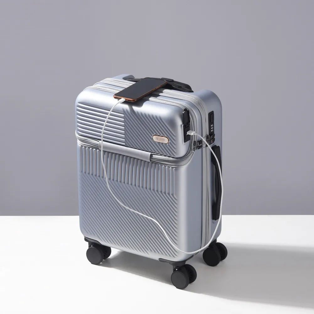 行李箱行李箱20寸前置開口登機旅行箱女免托運商務拉桿箱男萬向輪密碼箱旅行箱 歷史價格詳細信息