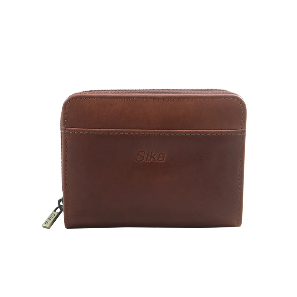 Sika牛皮拉鍊短夾-A8211-02深咖啡 歷史價格詳細信息