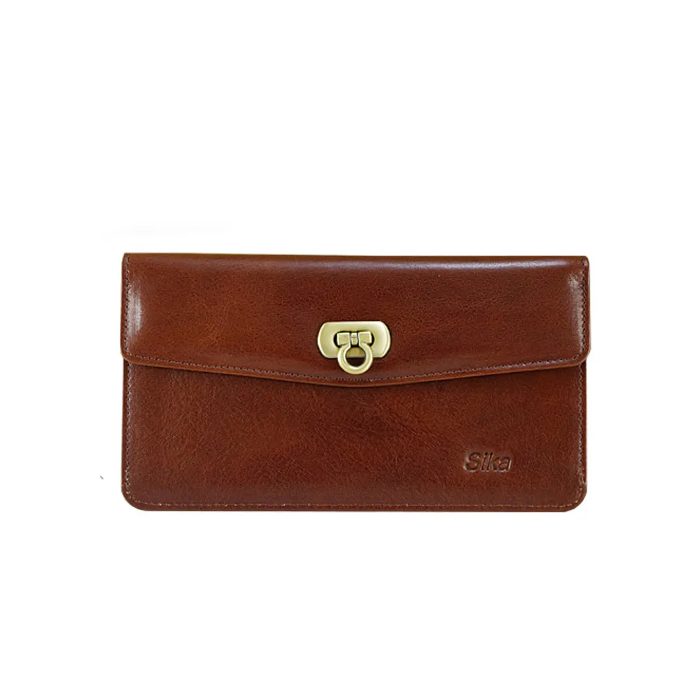 Sika義大利時尚真皮素面扣式長夾A8279-04魅惑紅 歷史價格詳細信息