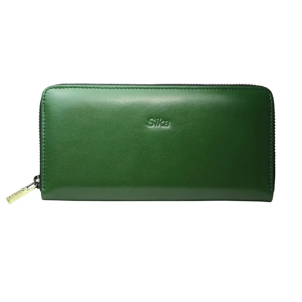 Sika義大利時尚真皮雙拉鍊長夾A8243-02深咖啡 歷史價格詳細信息