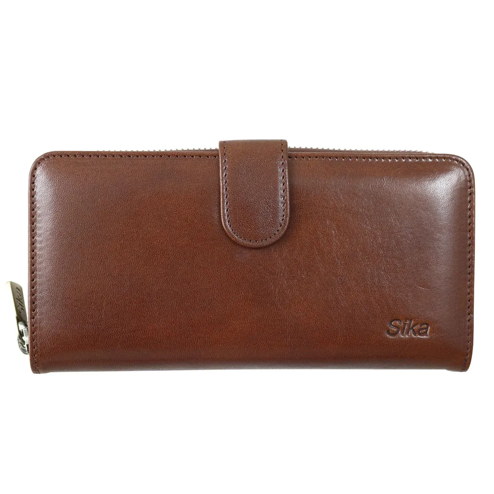 Sika義大利時尚真皮拉鍊壓扣長夾A8251-04魅惑紅 歷史價格詳細信息