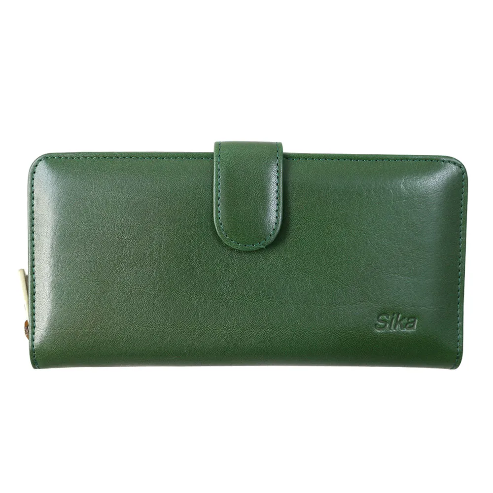 Sika義大利時尚真皮拉鍊壓扣長夾A8251-04魅惑紅 歷史價格詳細信息