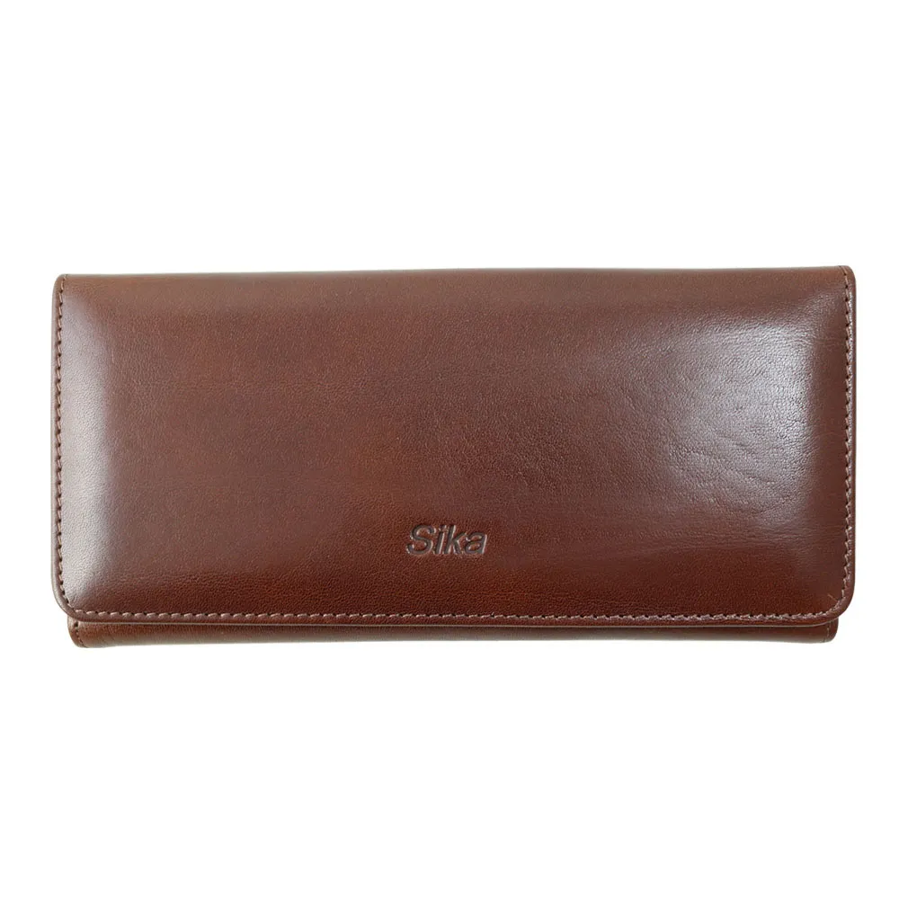 Sika義大利時尚真皮壓扣中夾A8210-02深咖啡 歷史價格詳細信息