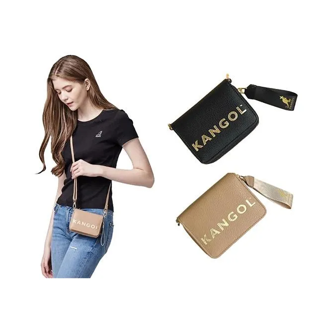 KANGOL 斜背手拿包小容量防水帆布輕巧隨身肩背斜側背 歷史價格詳細信息